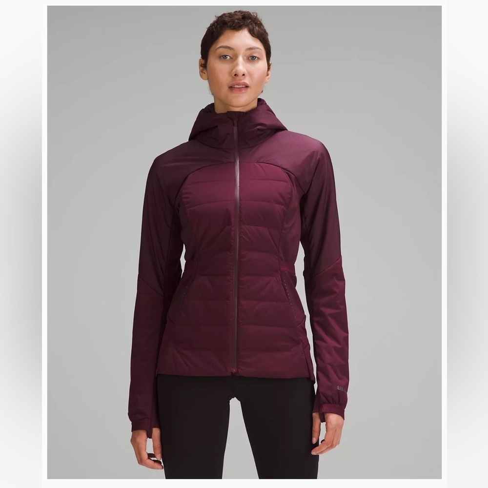 LuluLemon Down For It All Running Athletic Down Fill Jacket Cassis Women Size 4